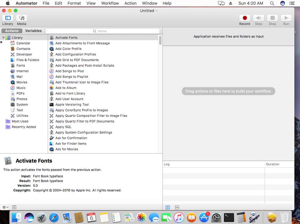 find all contacts in automator mac os